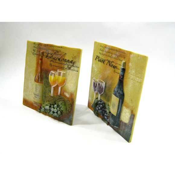 Set of 3D Textured Wine Drinkers Cafe Bistro style Kitchen Wall Art - Picture 7 of 8